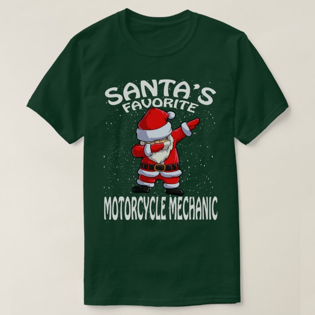 Camiseta Natal Mecânico das Motocicletas favoritas (Frente do Design)