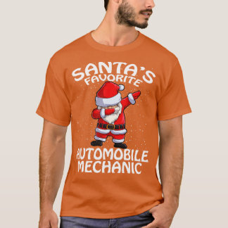 Camiseta Natal Mecânico de Automóveis Favorito do Santas