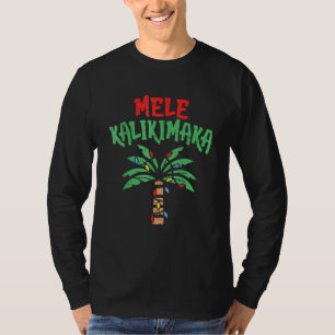 Camiseta Natal Mele Kalikimaka Palm Tree Hawaiai Light