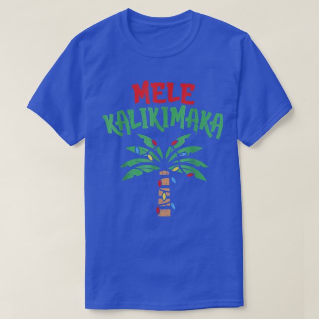 Camiseta Natal Mele Kalikimaka Palm Tree Hawaiai Light (Frente do Design)