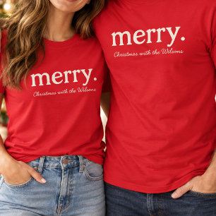 Camiseta Natal Moderno Minimalista para a Família