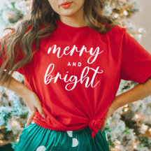 Natal Moderno Vermelho Feminino Alegre e Brilhante