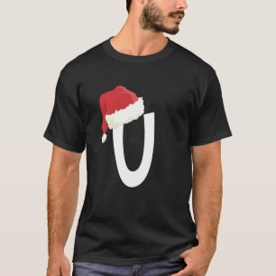 Camiseta Natal Monograma Para Famílias - Letra U