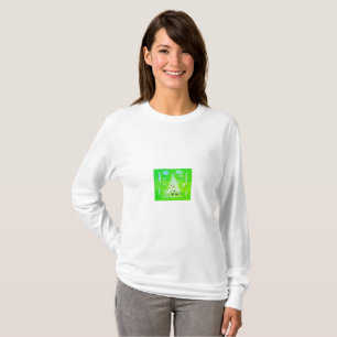 CAMISETA NATAL MUSTY VERDE COM ÁRVORE BRANCA