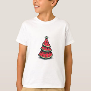 Camiseta Natal na Árvore de Natal de Melancia de julho