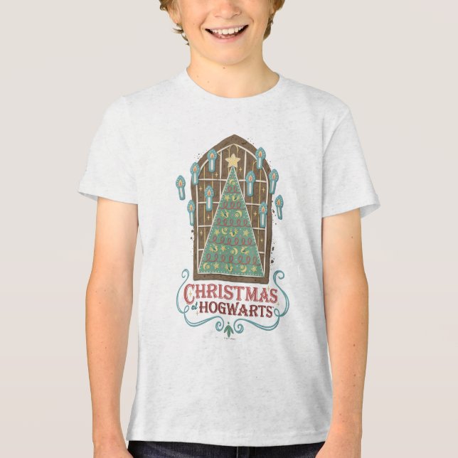 Camiseta Natal na Gráfica de Biscoito HOGWARTS™ (Frente)