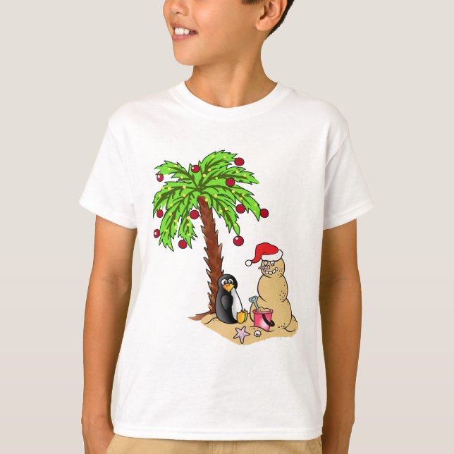 Camiseta Natal na praia (Frente)