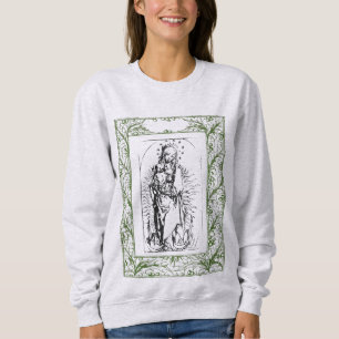 Camiseta Natal Natividade Madonna e Child Holly Border