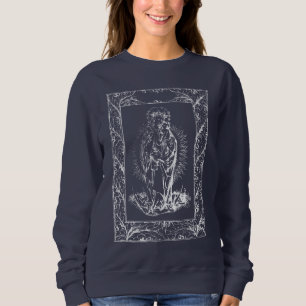 Camiseta Natal Natividade Madonna e Child Holly Border