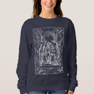 Camiseta Natal Natividade Madonna e Child Holly Border