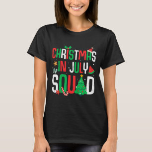 Camiseta Natal No Esquadrão De Julho Engraçado Férias De Ve