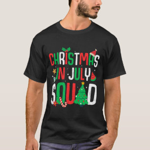 Camiseta Natal No Esquadrão De Julho Engraçado Férias De Ve