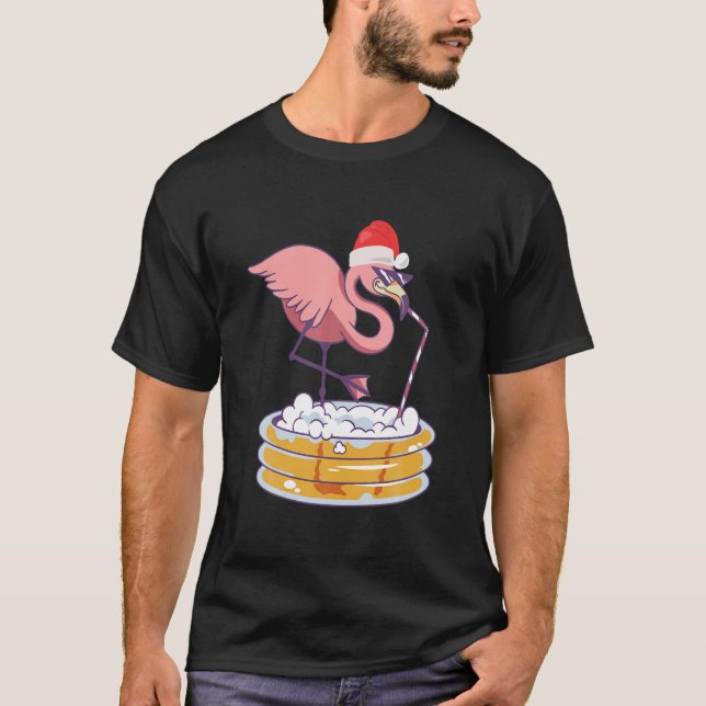 Camiseta Natal No Festa Flamingo Bird Férias De Verão (Frente)