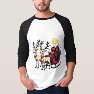 Camiseta Natal no Halloween Reindeer Pumpkin Presente