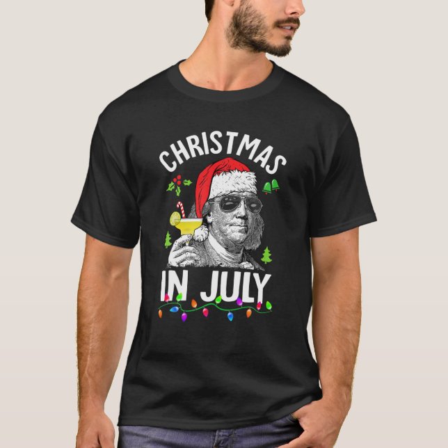 Camiseta Natal No Natal De Julho Em Papais noeis De Julho B (Frente)