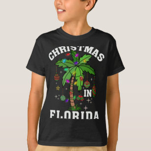 Camiseta Natal No Planalto Da Flórida A Palmeira Xmas Winte