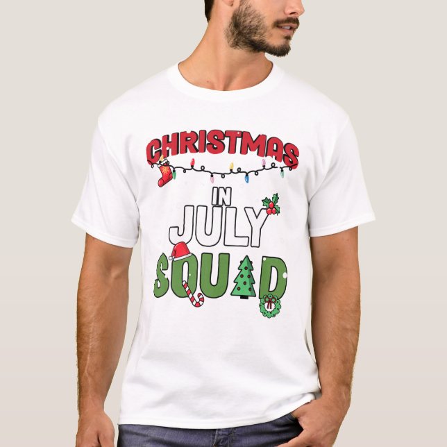 Camiseta Natal No Quadrado De Julho, Festa De Natal No Quad (Frente)