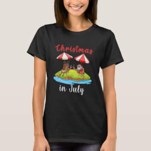 Camiseta Natal No Relatório Do Ano Do Médio De Julho