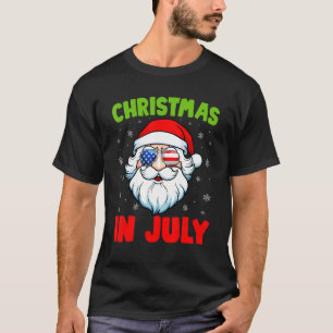 Camiseta Natal No Verão De Papai Noel De Julho