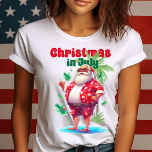 Camiseta Natal no Verão Tropical de Julho, Furioso Natal
