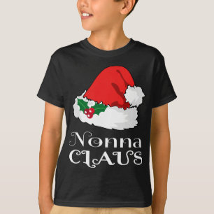 Camiseta Natal Nonna Claus Correspondendo Pajama Santa Hat