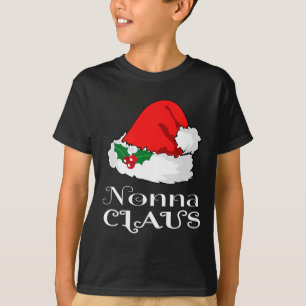 Camiseta Natal Nonna Claus Correspondendo Pajama Santa Hat