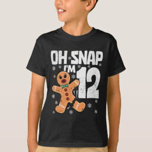 Camiseta Natal Oh Snap 12 Anos Homem de Biscoito 12a