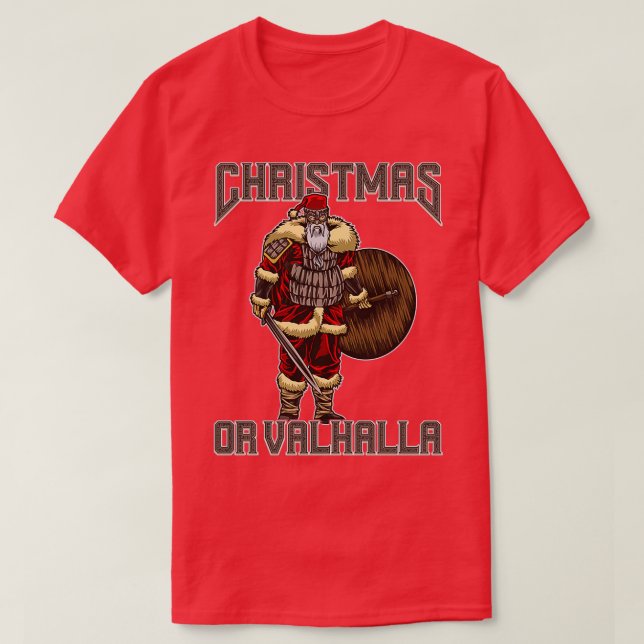 Camiseta Natal Ou Valhalla Viking Natal Yule (Frente do Design)
