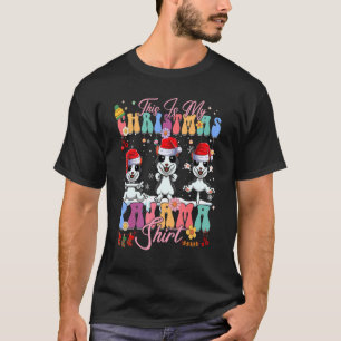 Camiseta Natal Pajama Border Collie Papais noeis Cachorro C