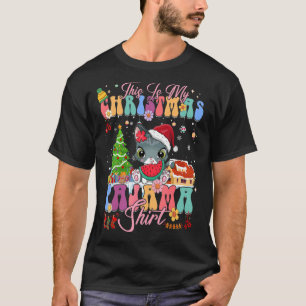 Camiseta Natal Pajama Fixe Três Papais noeis De Gato Corres