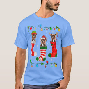 Camiseta Natal Pajama Lights Pitbull Cachorro Puppy Lover