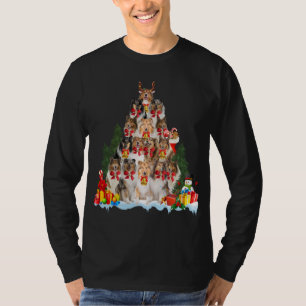 Camiseta Natal Pajama Rough Collie Xmas Tree Dog
