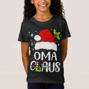 Camiseta Natal Pajamas Santa Claus Xmas Oma Claus