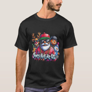 Camiseta Natal Papai Noel Africano Eles Não Gostam de Nós D
