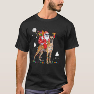Camiseta Natal Papai Noel Andando Grandes Luzes De Dane Xma