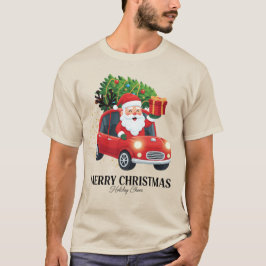 Camiseta Natal Papai Noel Carro Férias Magia Design