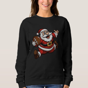 Camiseta Natal Papai Noel Jogando Futebol Americano Ki