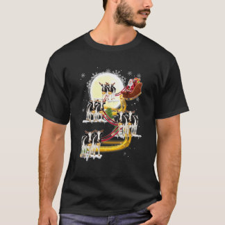 Camiseta Natal Papai Noel Montado Vaca Leiteira Vaca Xmas