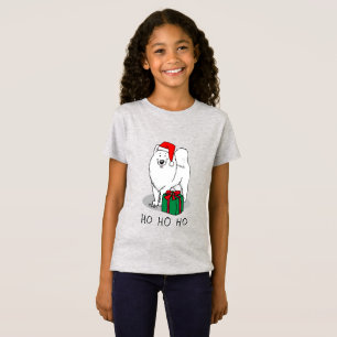Camiseta Natal Papai Noel Samoyed Dog Engraçado