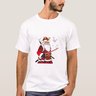 Camiseta Natal Papai Noel Samurai Arte Japonesa 