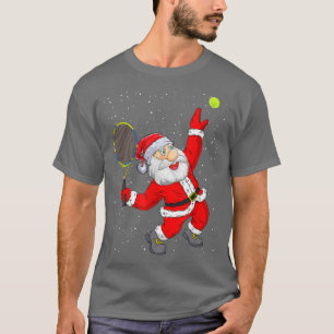 Camiseta Natal Papai Noel tocando Tênis Tênis Engraçado