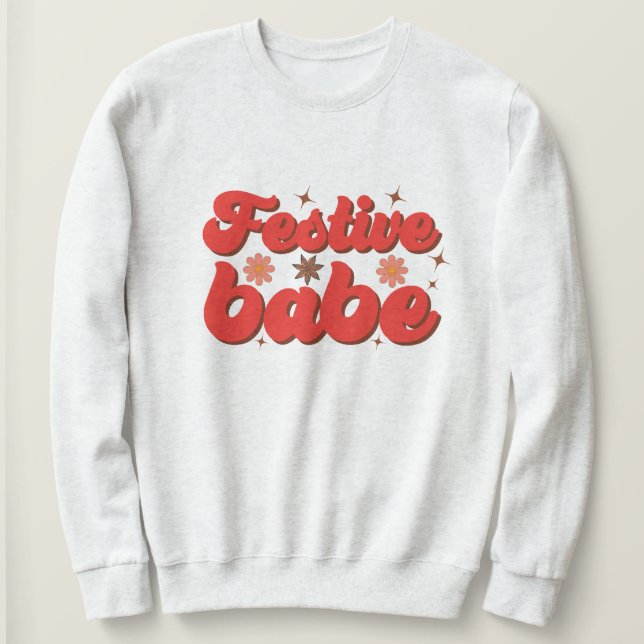 Camiseta Natal para bebês festivos (Frente do Design)