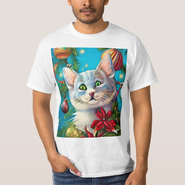 Camiseta Natal para gatinho (Frente)