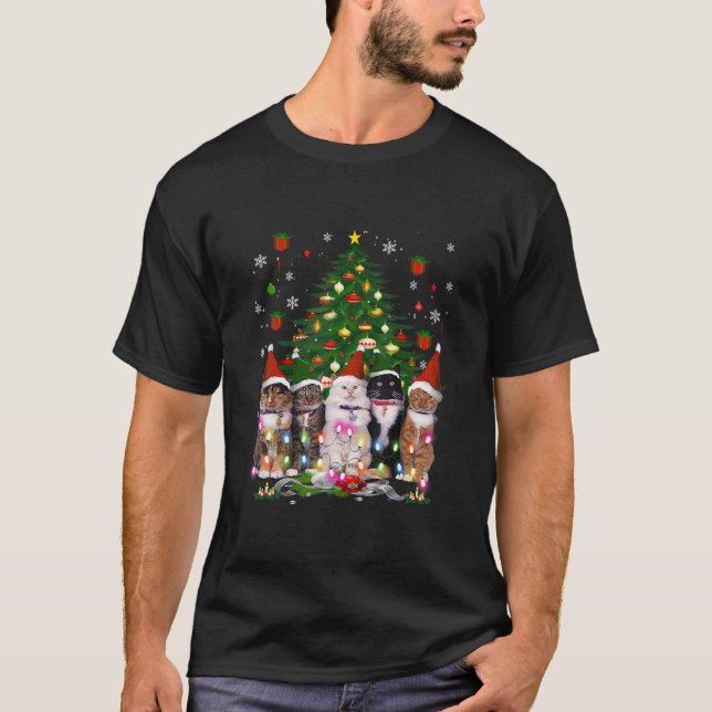 Camiseta Natal para gatos (Frente)