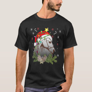 Camiseta Natal para homens mulheres Papais noeis Cavalo