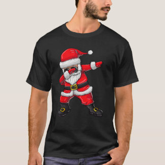 Camiseta Natal para Meninas Dabbing Papais noeis Xmas Kids