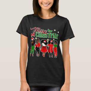 Camiseta Natal para Papais noeis Africanos Negros