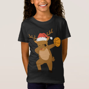 Camiseta Natal para Papais noeis de basquete de renas