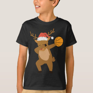 Camiseta Natal para Papais noeis de basquete de renas