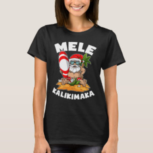Camiseta Natal para Papais noeis de surfe Mele Kalikimaka e